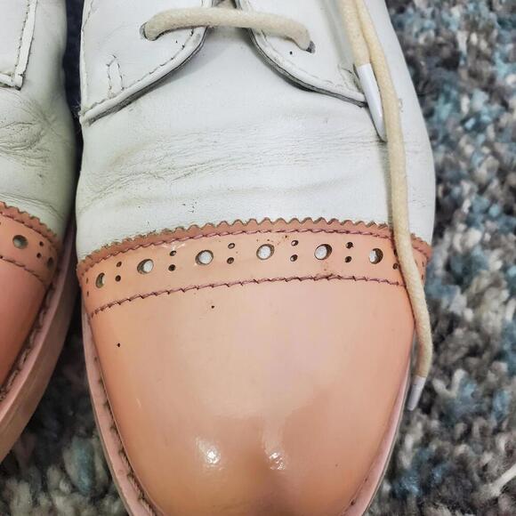 G Fore Golf Shoes Womens Size 8 Gallivanter Cap Toe Snow Blush Spikeless - Picture 10 of 12